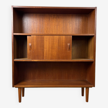 Double vintage Scandinavian buffet bookcase in teak, 1960s