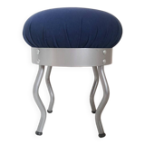 Blue Uri stool by Per Ivar Ledang 90s vintage ikea