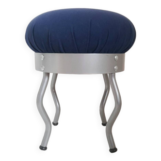 Blue Uri stool by Per Ivar Ledang 90s vintage ikea