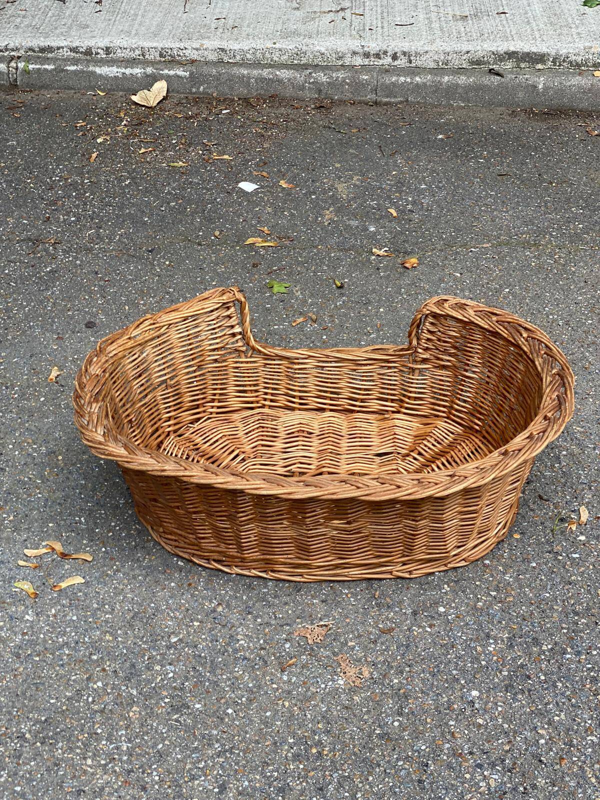 Vintage woven wicker basket
