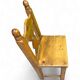 Chaise en bois primitive style brutaliste 19e siècle