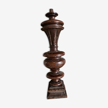 Baluster lamp base with old woodwork