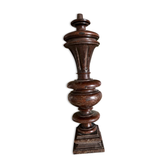 Baluster lamp base with old woodwork