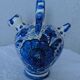 Gargoulette decor blue and white handicraft work in ceramic
