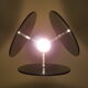 Metal chrome and smoked glass chandelier