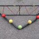 Door coat vintage ball scoubidou years 50