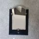 Art Deco leather and bronze mirror