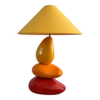 Ceramic lamp by François Châtain vintage 90s
