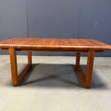 Mid-century solid teak Scandinavian coffee table, 1970s