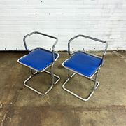Vintage design tube frame dining chairs