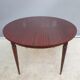 Extendable table mahogany lacquered 1960 butterfly extensions