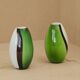 2 large Eglo Empori model lamps in vintage Murano glass Circa 1990