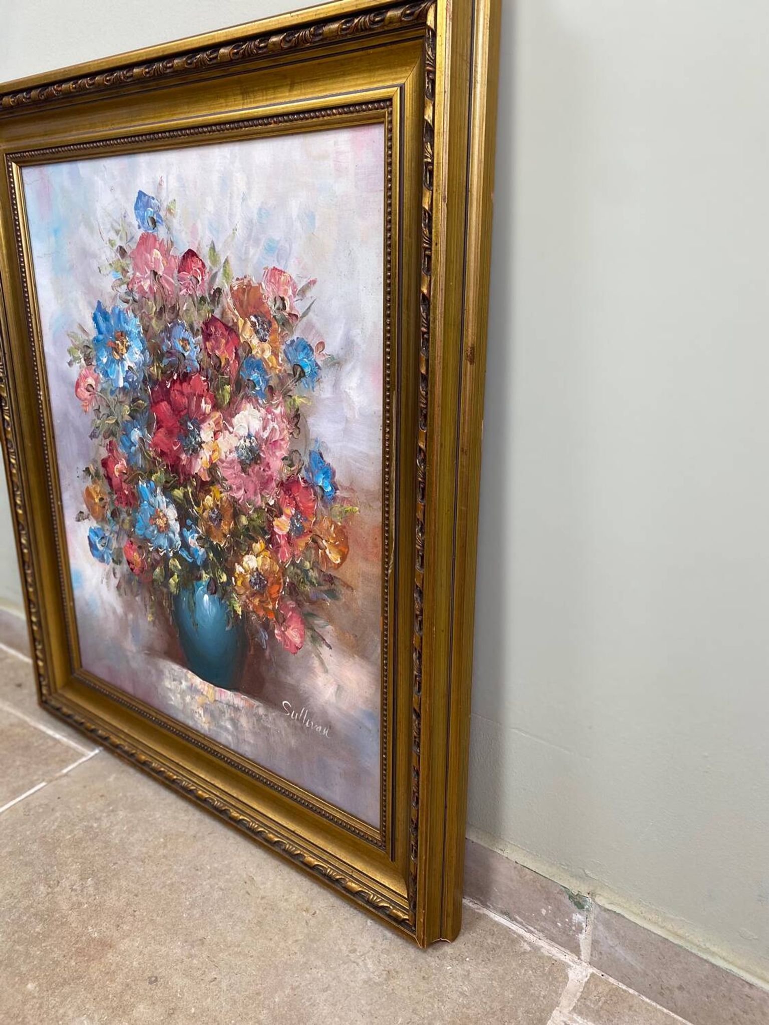 Tableau huile sur toile bouquet
