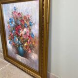 Tableau huile sur toile bouquet