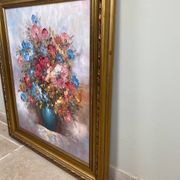 Tableau huile sur toile bouquet