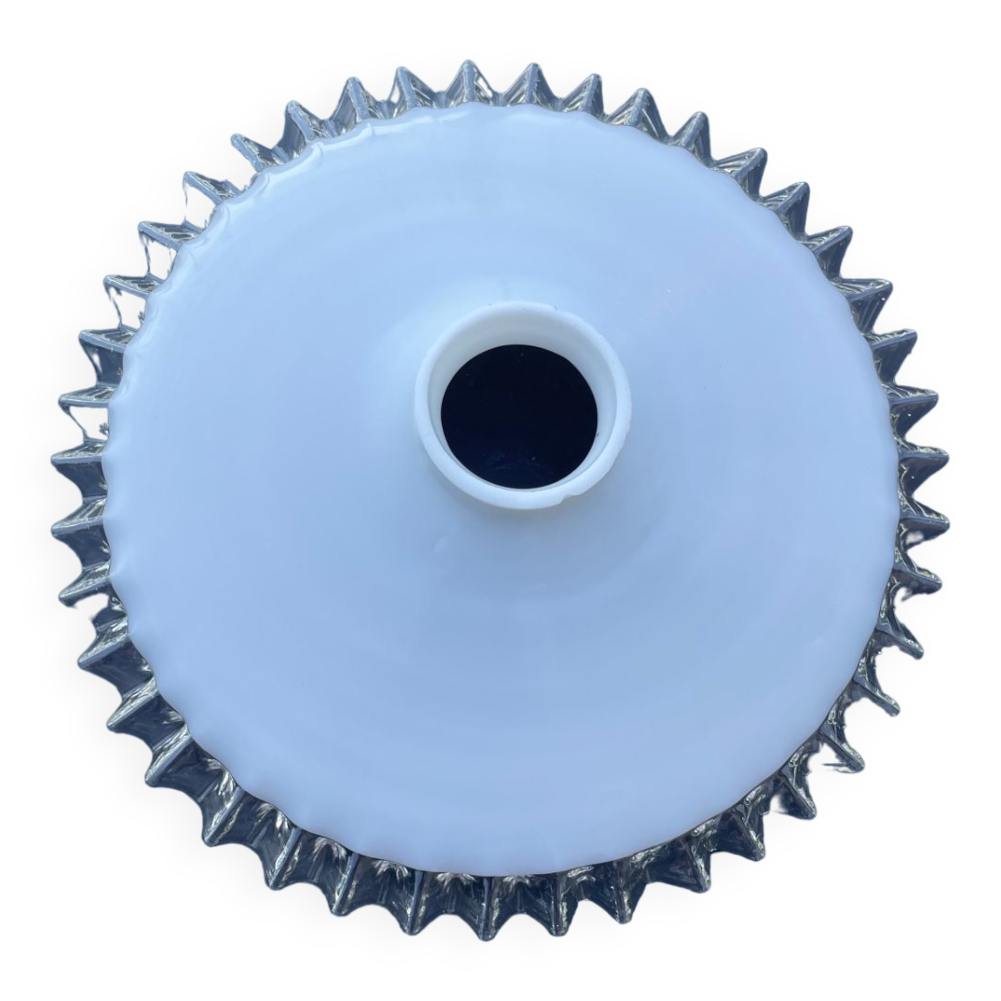 White opaline pendant light