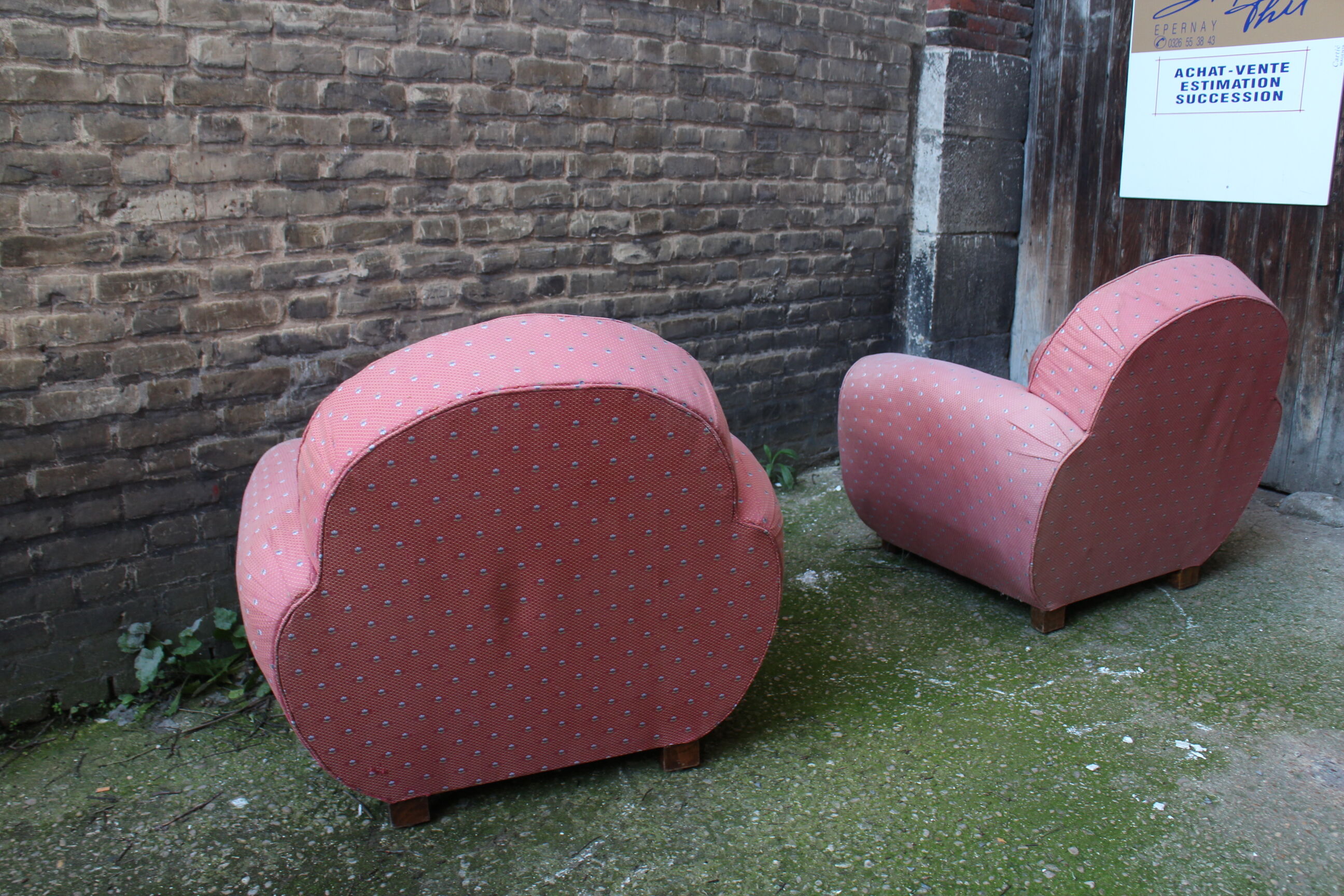 Pair of club chairs