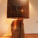 Lamp on an old oak beam