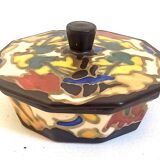 Ceramic candy box Bergen, Belgium 1920s Width 14 cm