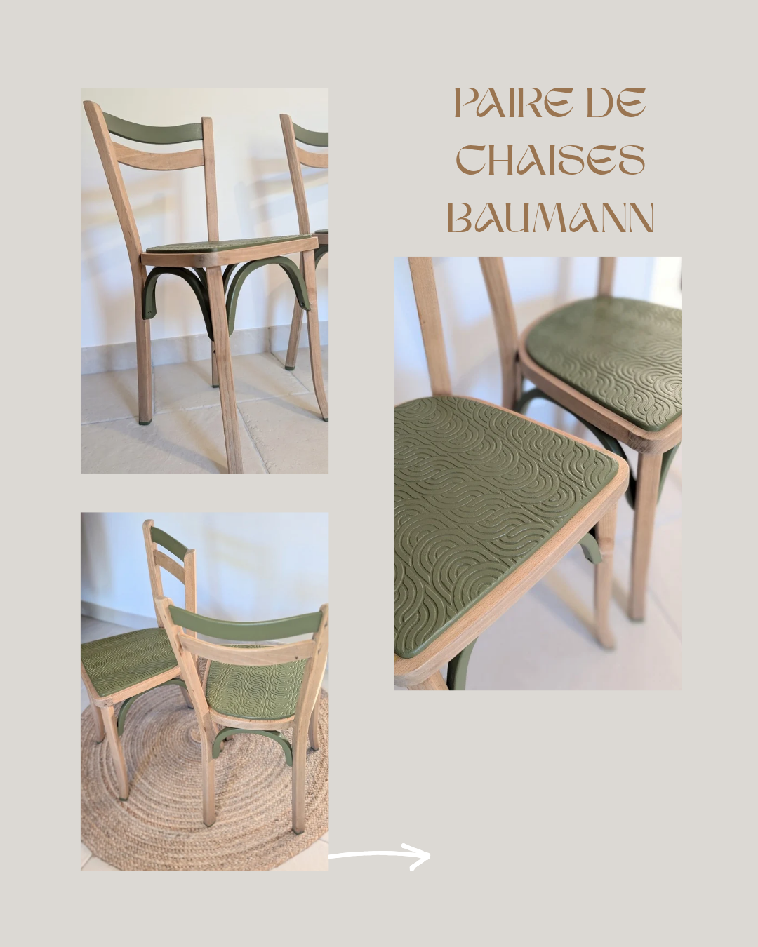 Pair of Baumann chairs