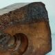Pair of old brutalist turned solid wood candlesticks