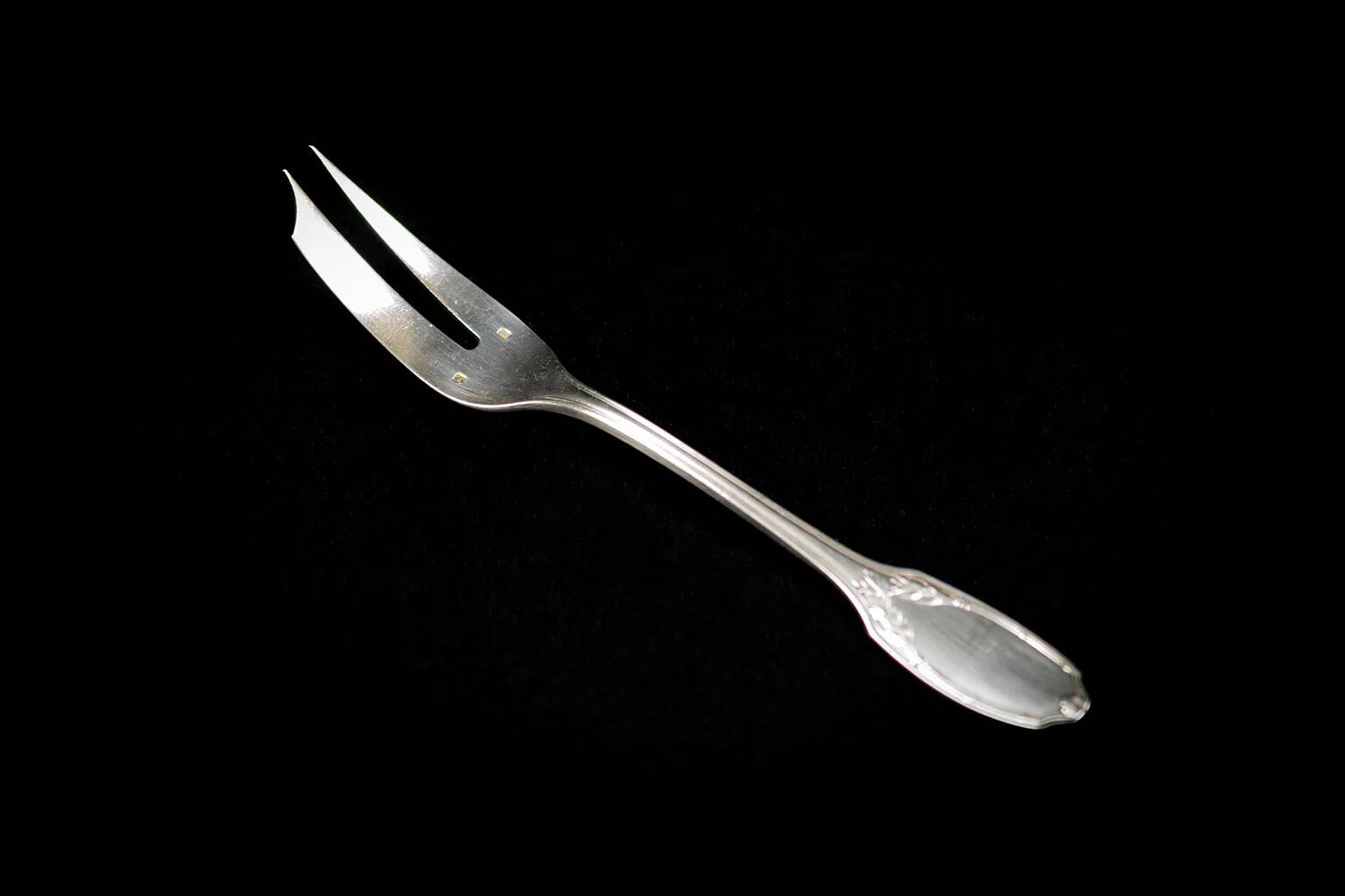 Alfenide – Christofle six silver-plated shellfish forks
