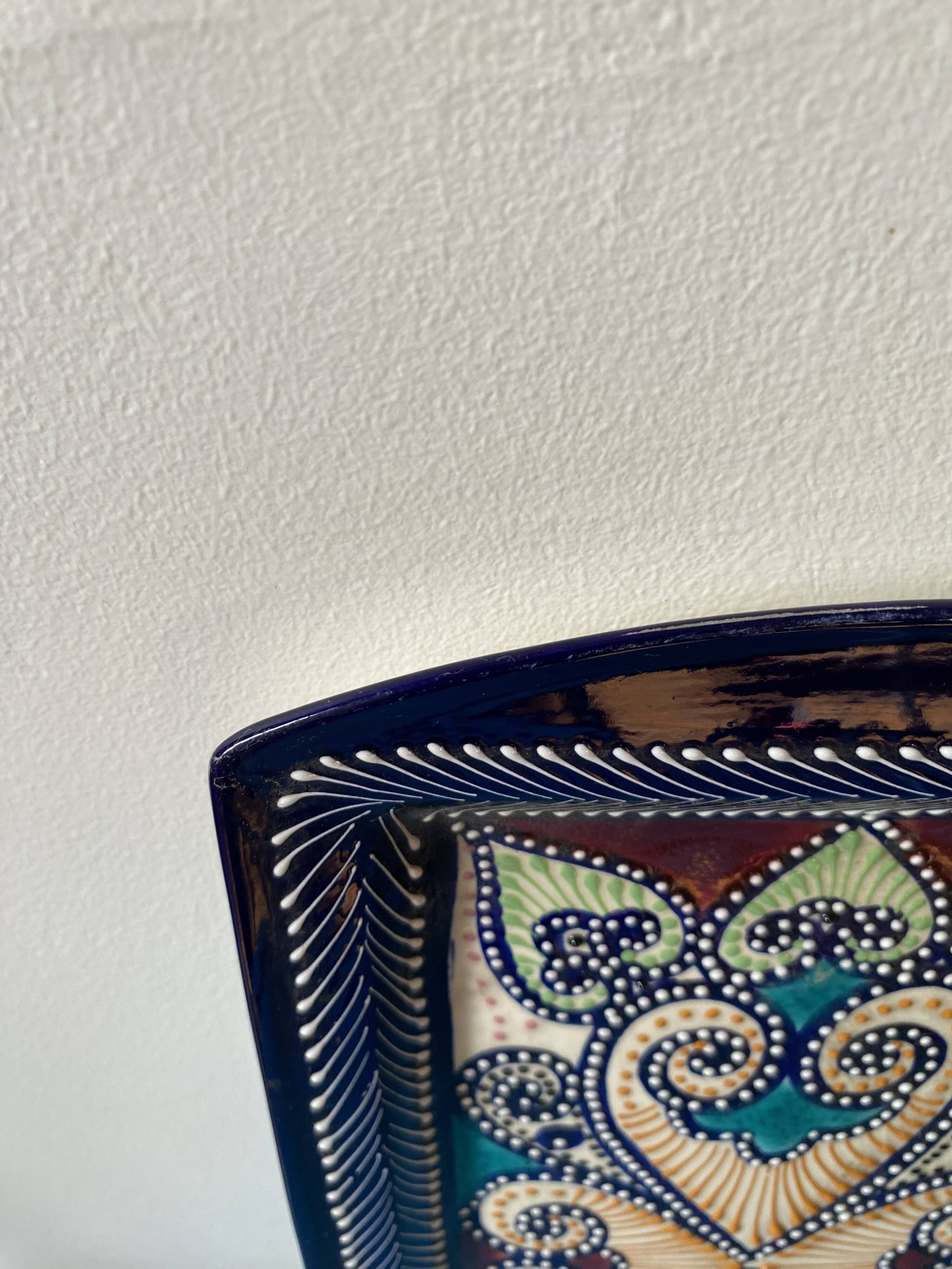 Ceramic plate Quimper signed HB