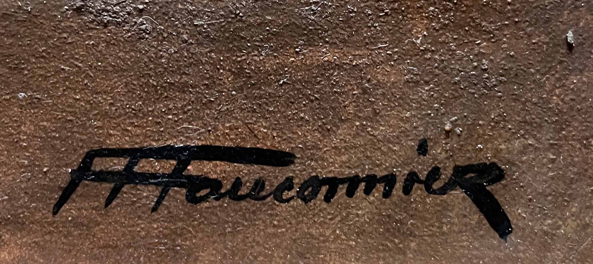 HST painting "Bouquet of flowers" signed FF Fauconnier (19th-20th century) + frame