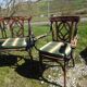 Baumann living room, 1910, bench, armchair and bistro chair