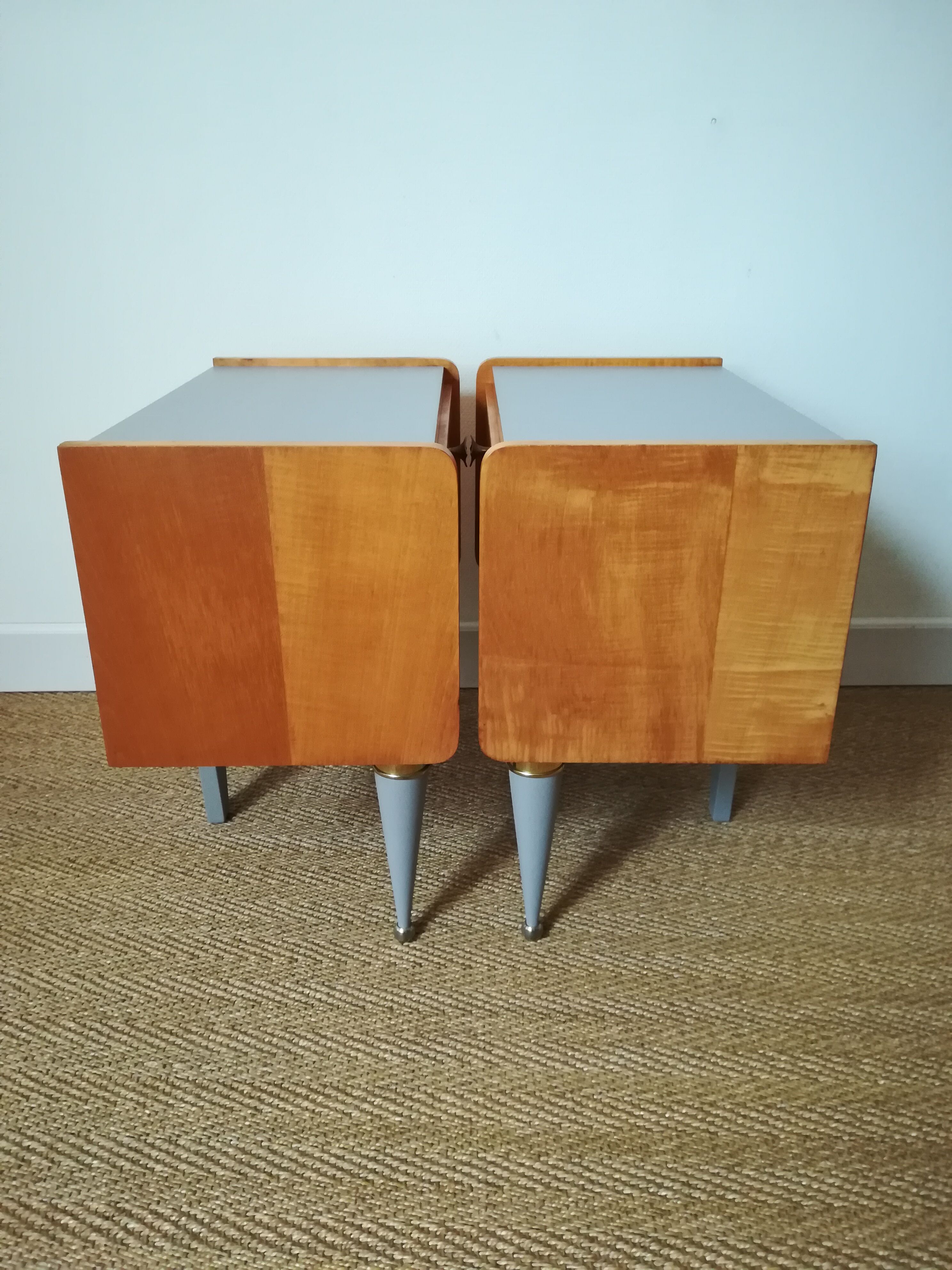 A pair of bedsides
