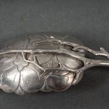 Dessert spoon silver initials SM naturalist branch 64 grams