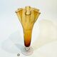 XXL - Large Murano glass vase sommerso yellow amber vintage 1960-70