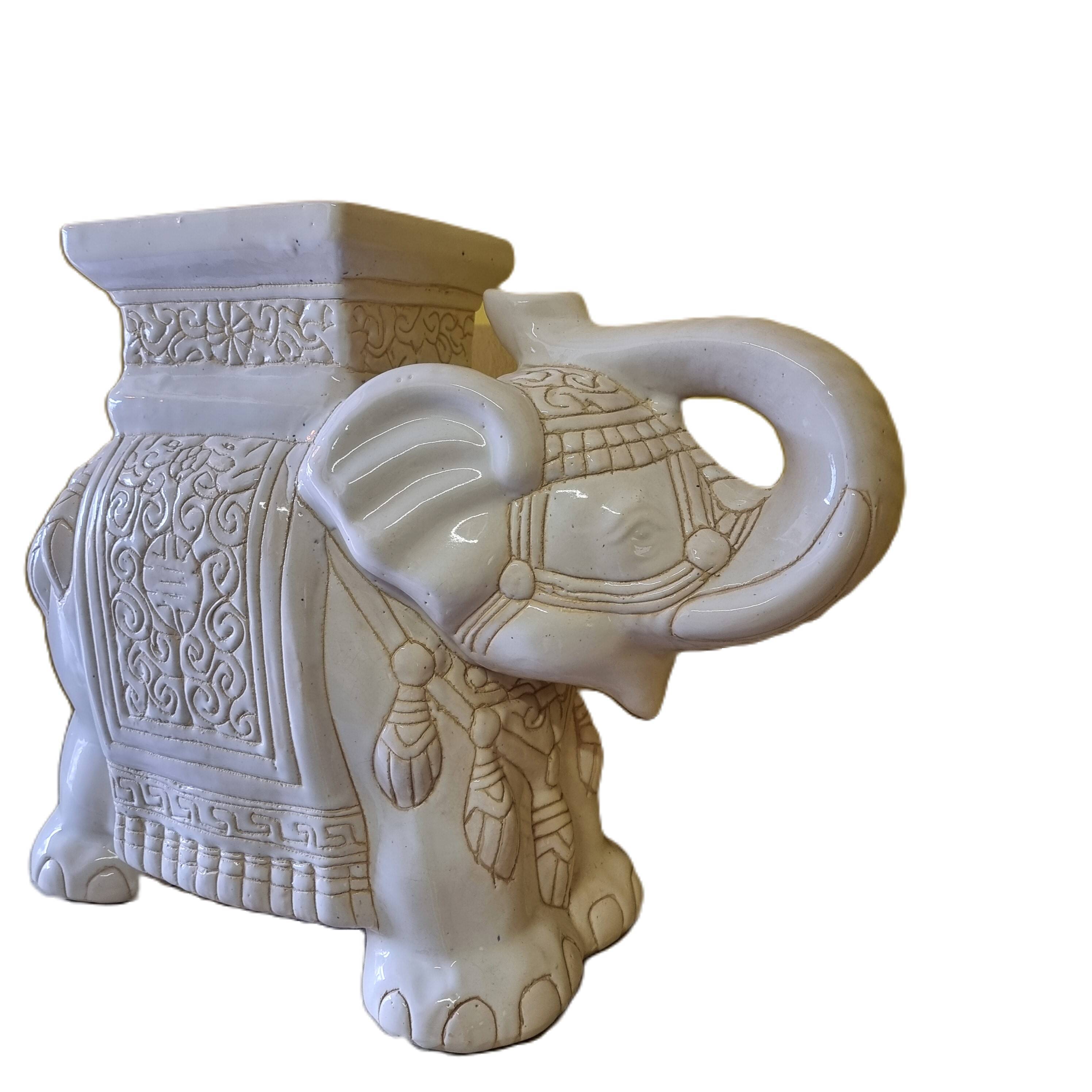 Vintage Ceramic Elephant Plant Table Mid 20th Century