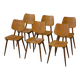 Set of 6 oak chairs from the 1960s.