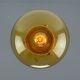 Industrial Vintage Mid-Century Modern Amber Glass And Brass Metal Lamp