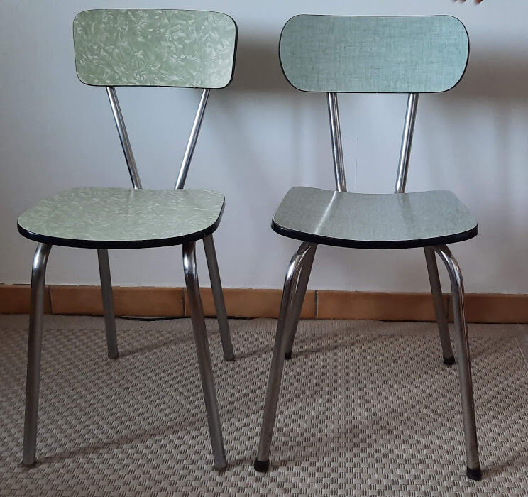 Lot of vintage formica chairs