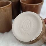 Set of 10 Digoin Stoneware glasses