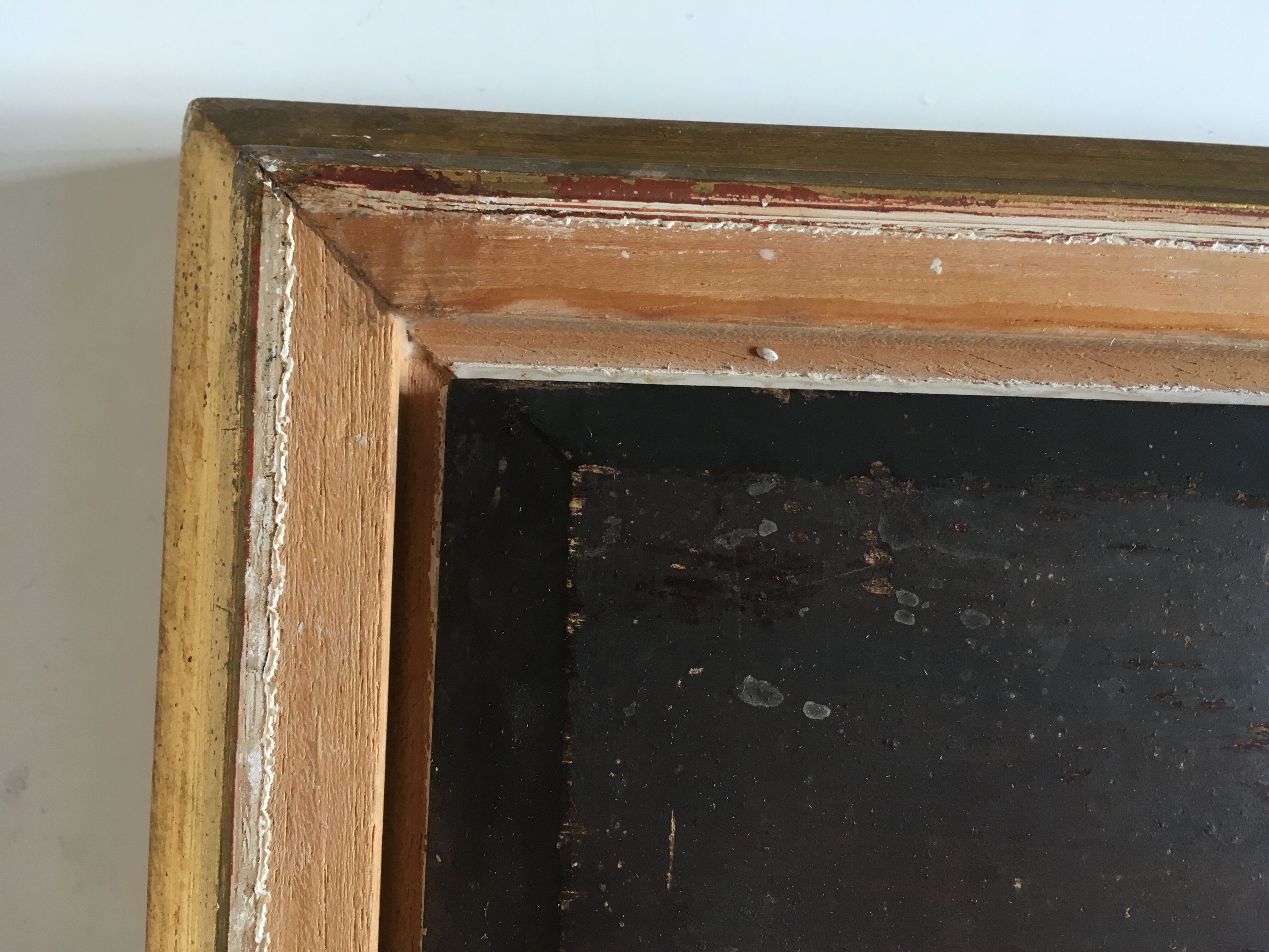 Ferme XIXe huile sur bois cadre bois doré