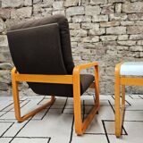 Set of Wilkhahn bentwood armchairs and tables, vintage 1980s