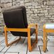 Lot Fauteuil et table Wilkhahn bois courbé 1980 vintage