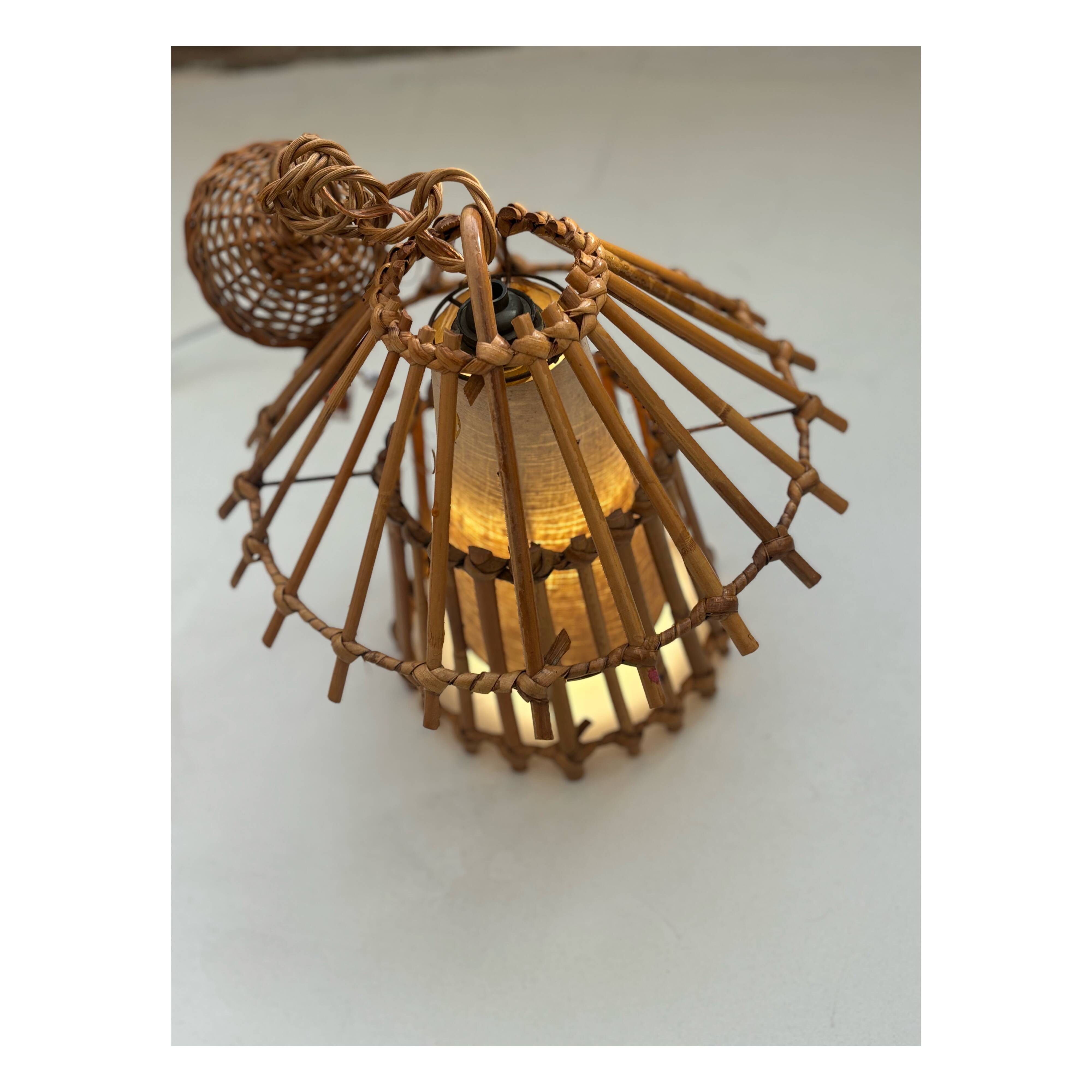 Rattan pendant light