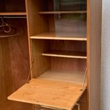 Armoire rotin et pieds compas 1960
