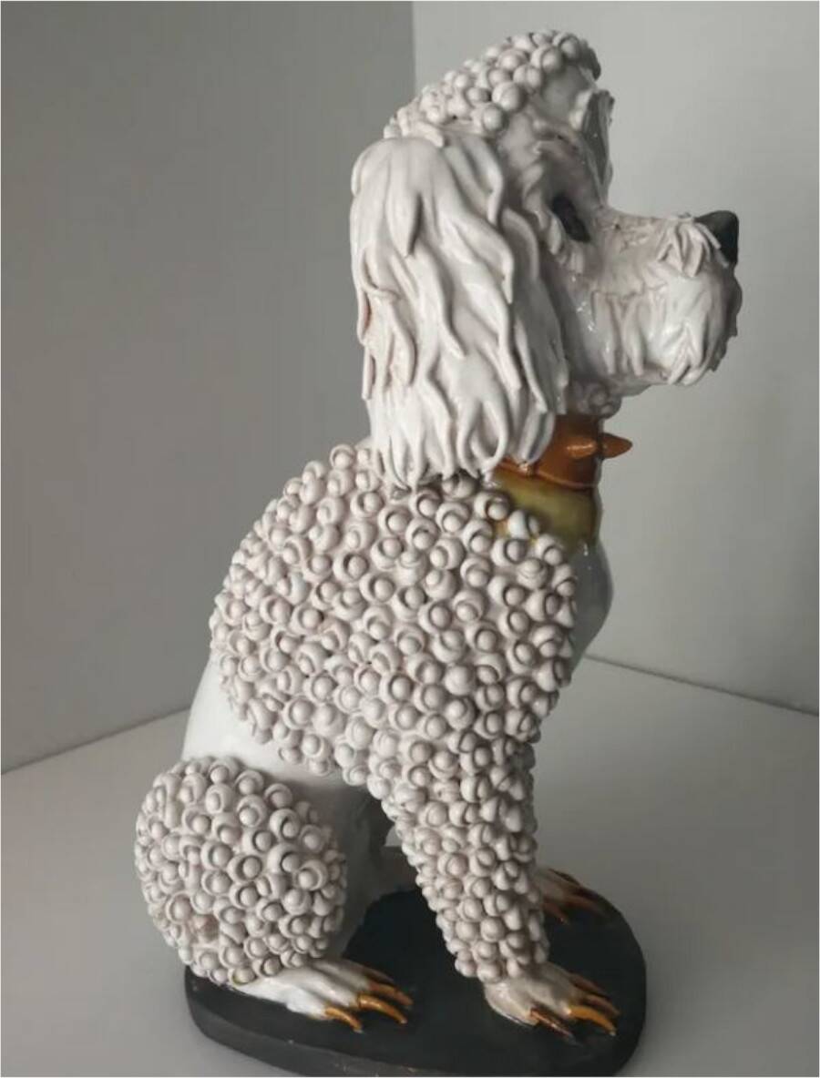 Sealed Dog Animal Glazed Ceramic Sculpture