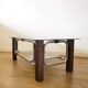 Coffee table 70 double smoked glass tray