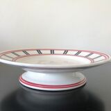 Compotier Basque porcelain red and blue