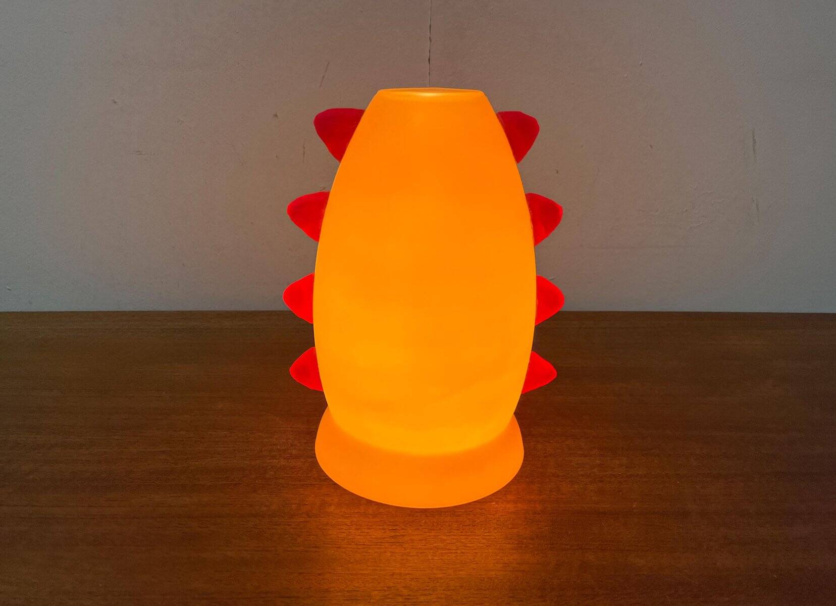 Postmodern glass table lamp from Trait D'Union, 1980s.