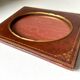 Antique leather with gilding frame measurements 18 cm x 14 cm