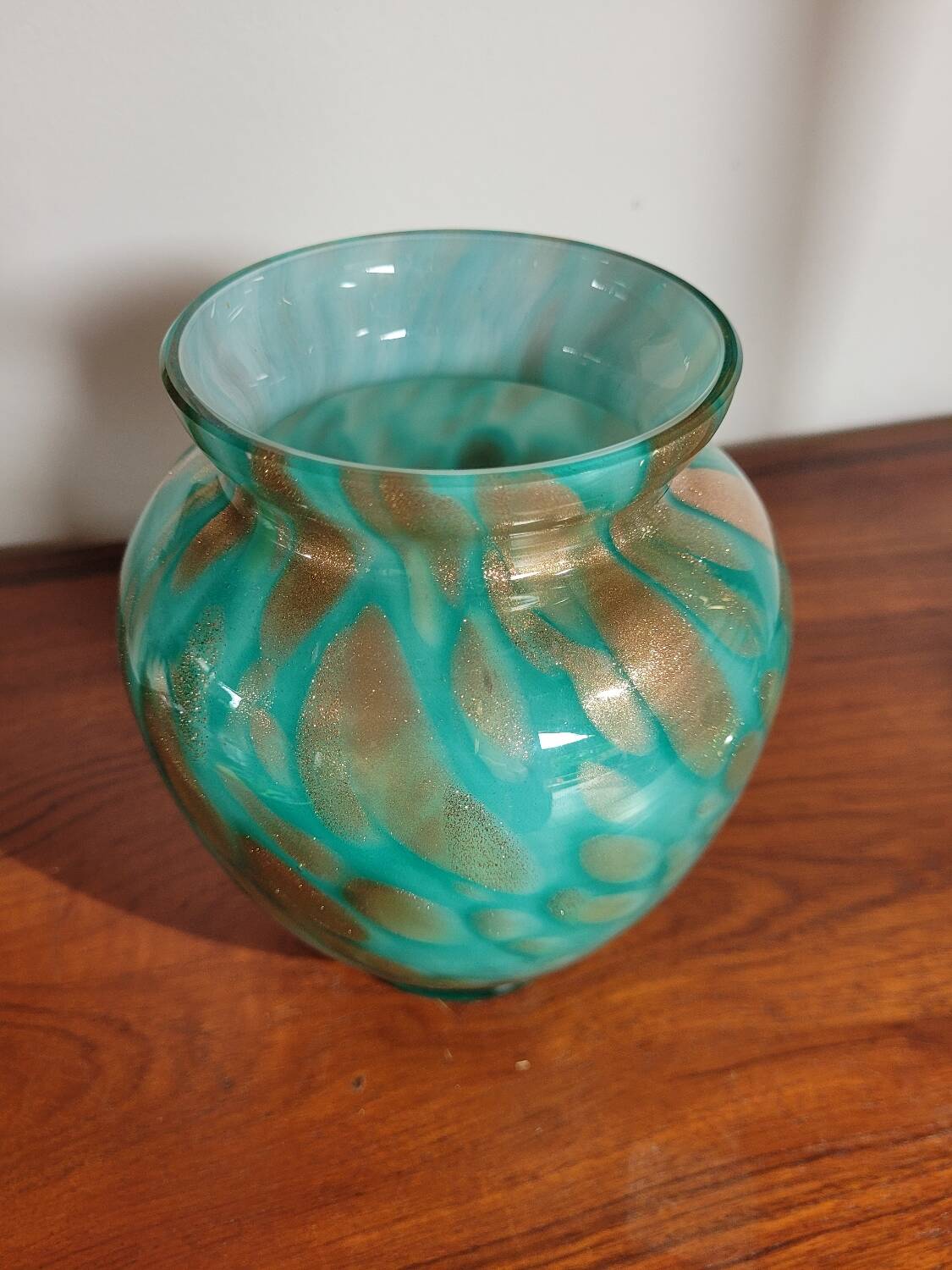 Vase La Rochère en verre et or