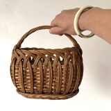 Vintage woven wicker children's basket