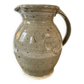Pichet en grès pyrité gris-beige